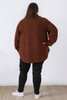 Plus Size Chocolate Cosy Button Jacket