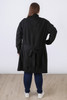 Plus Size Black Knit Wrap Cardigan 