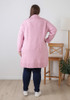 Plus Size Pink Double Breasted Knit Cardigan