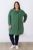 Plus Size Moss Green Double Breasted Knit Cardigan