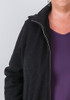 Plus Size Black Zip Front Jacket
