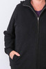 Plus Size Black Textured Zip Front Jacket - Curvaceous