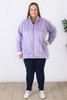 Plus Size Lilac Winter Jacket With Fleece Inner 