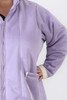 Plus Size Lilac Hooded Winter Coat   