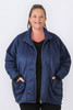 Plus Size Midnight Blue Suedette Jacket