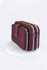 Wine Geometric Strap Cross Body Bag