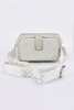Beige Geometric Strap Cross Body Bag
