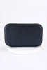 Black Geometric Strap Triple Pocket Cross Body Bag 