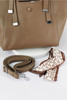 Tan Handbag With Decorative Tie