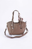 Tan Handbag With Decorative Tie