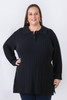 Plus Size Black Cable Knit Jumper