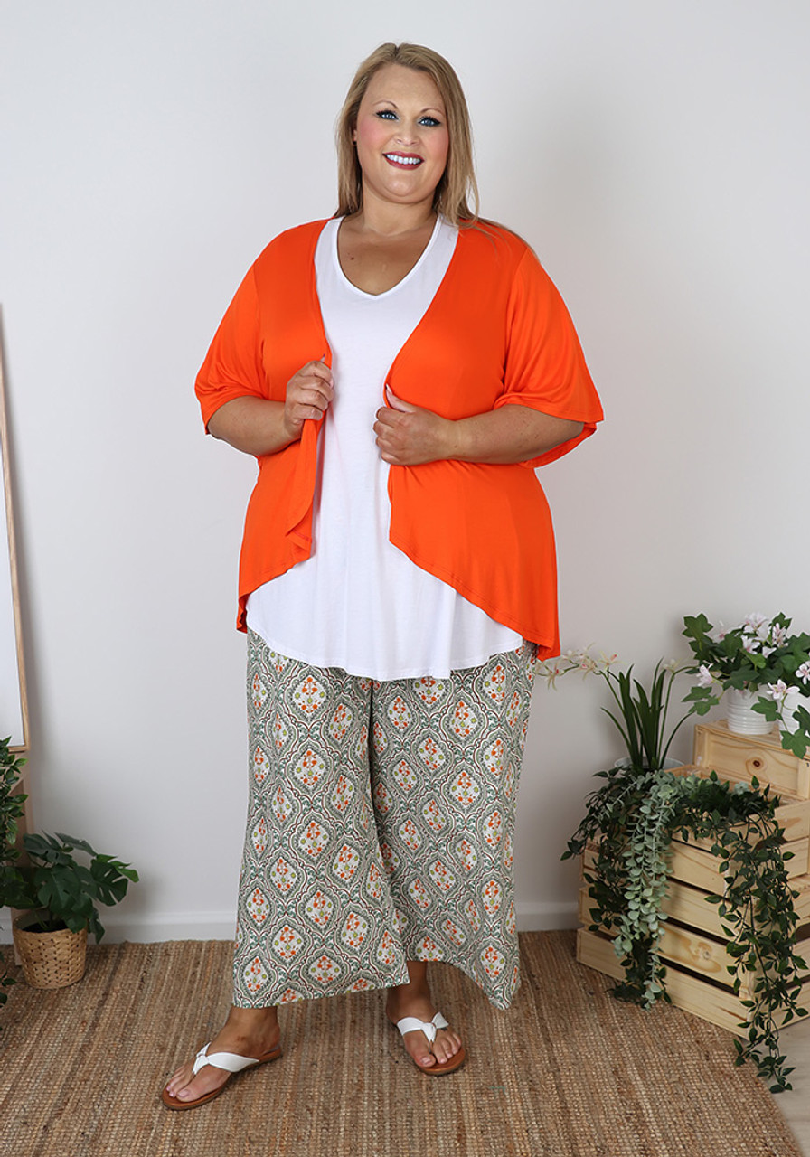 Earthy Rayon Wide Leg Pants, Warm Season, Sizes 18-32