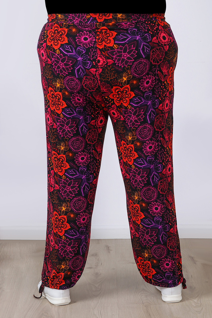 Plus Size Gypsy Pant Vibrant Floral | 18 to 32 Curvaceous