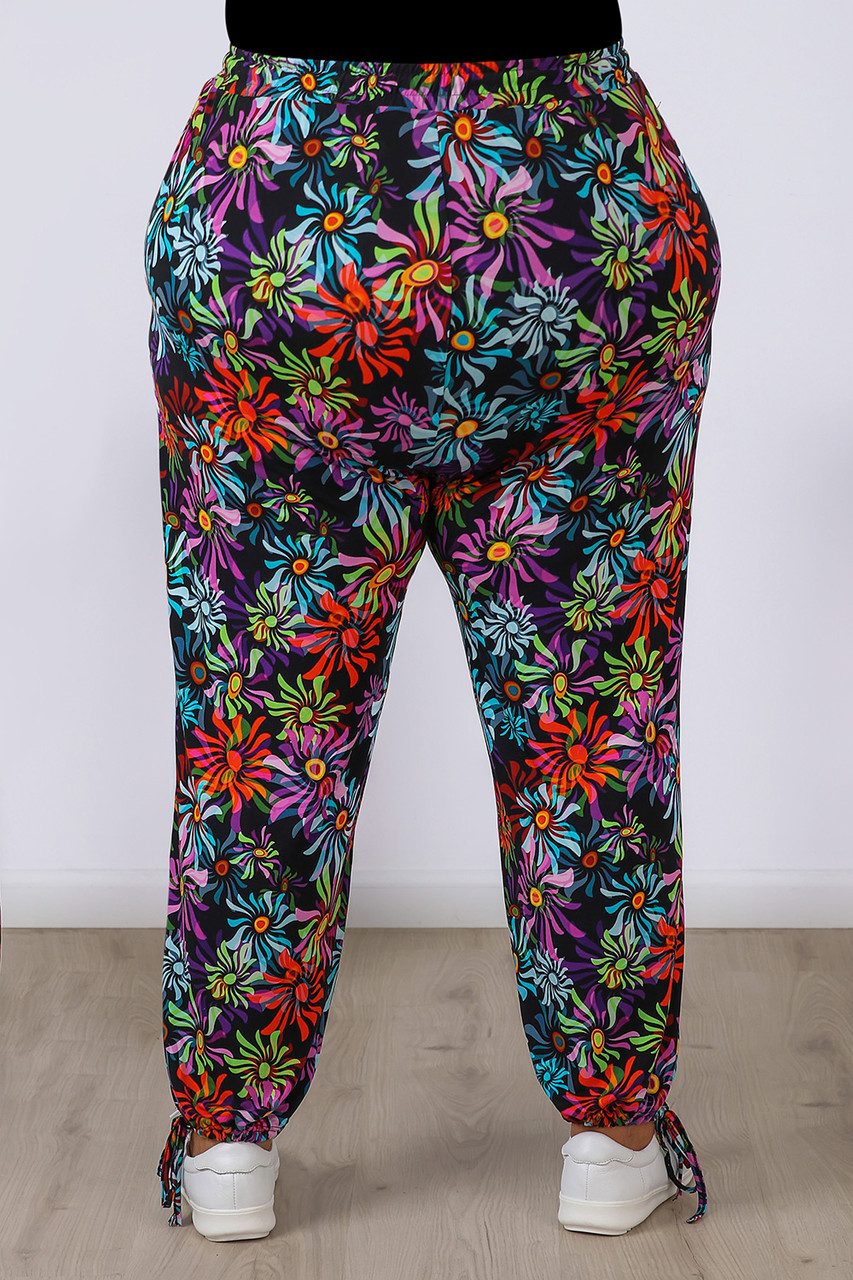 Plus Size Gypsy Pant Sunburst Floral | 18 to 32 Curvaceous