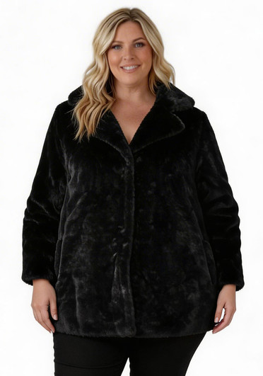 plus size black winter coat