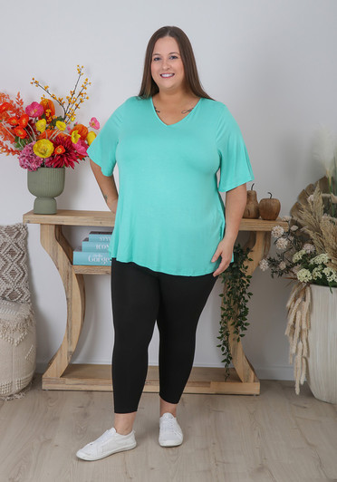 Plus Size Mint Stretch Tee