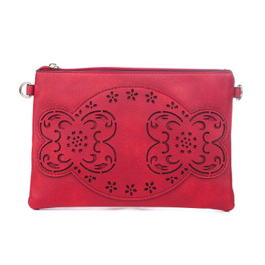 Red Butterfly Inspired Laser Cut Bag