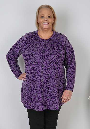 Plus Size Plus Size Purple Paisley Print Cotton Top Online in