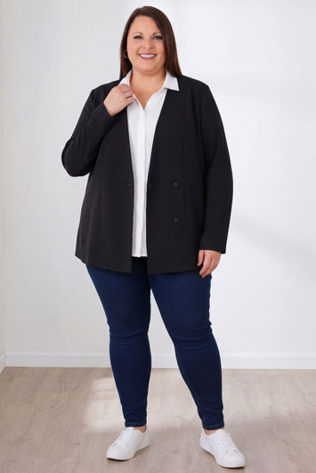 plus size black blazer