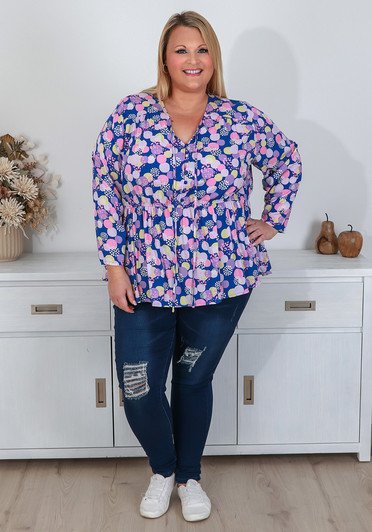 Plus Size Polka Dot Top