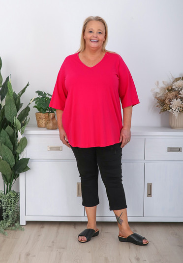 plus size adjustable sleeve tee