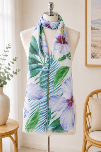 Hibiscus Garden Scarf