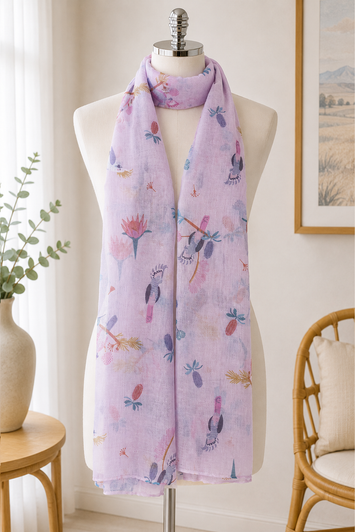 Pink Australian Natives Scarf