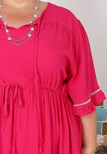 Plus Size Tie Waist Dress