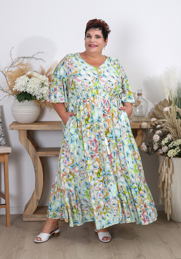 Plus Size Field Of Daisies Maxi Dress