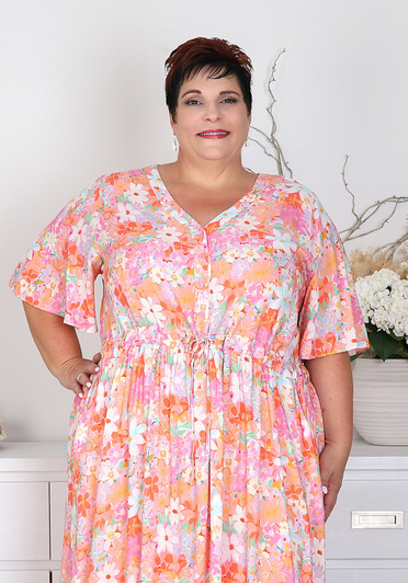 Plus Size Peachy Summer Dress