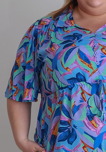 Plus Size Purple Vibes Tie Waist Top