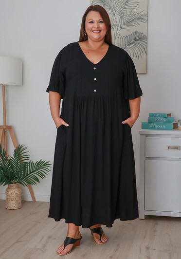 Plus Size Black Summer Dress Curvaceous