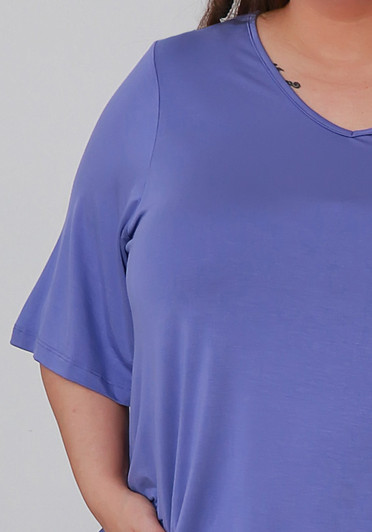 Plus Size Jacaranda Bamboo V Neck Tee 
