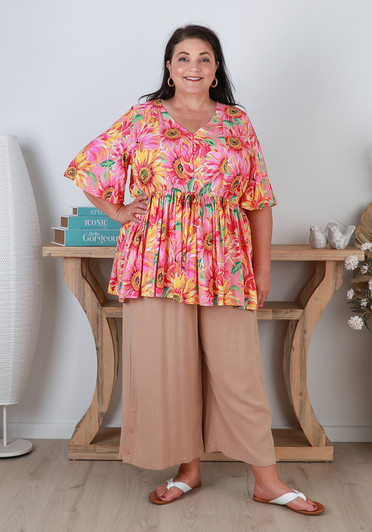plus size linen summer pants 
