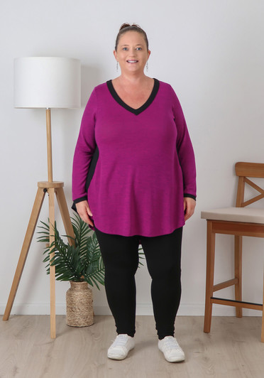 Plus Size Black Fleecy Leggings With Pockets