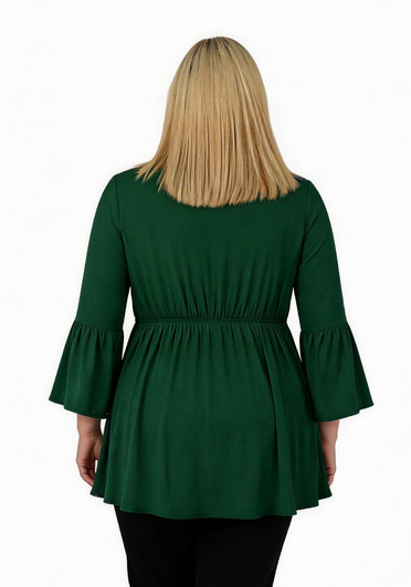 plus size green gypsy long sleeve top