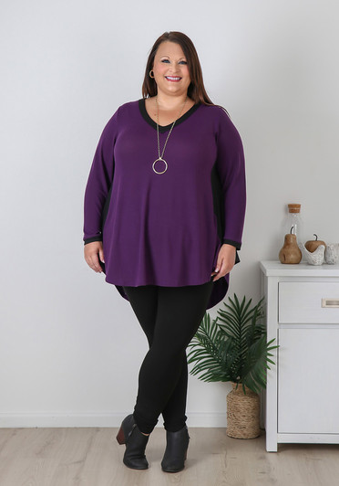 Plus Size Black Fleecy Leggings