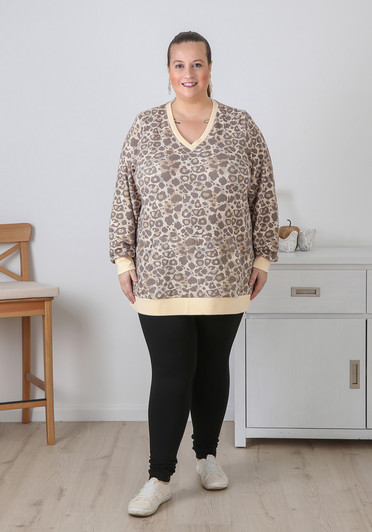 Plus Size Black Fleecy Leggings