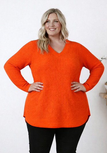 plus size orange jumper 