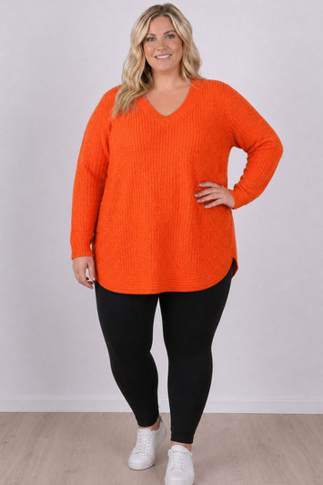 plus size orange jumper 