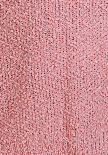 Plus Size popcorn Knit Jumper In Blush Pink