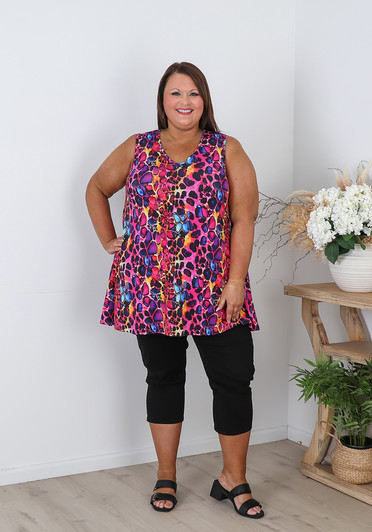 Plus Size Curvaceous Watercolour Tank