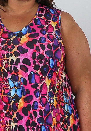 Plus Size Colourful Swing Tank