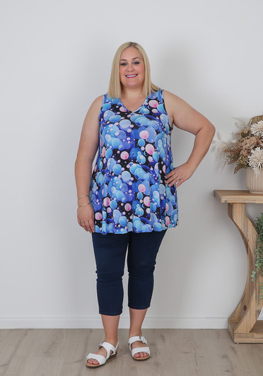 Plus Size Curvaceous Bubble Magic Swing Tank