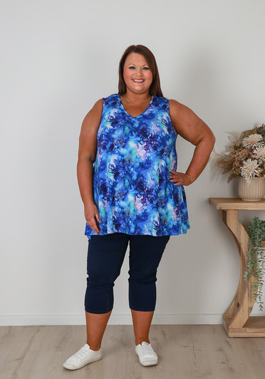Plus Size Curvaceous Watercolour Tank