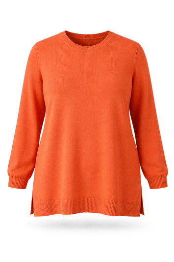 plus size orange cotton jumper 