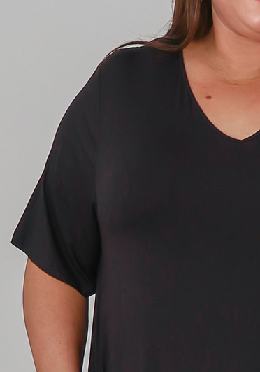 Plus Size Bamboo Nightie In Black
