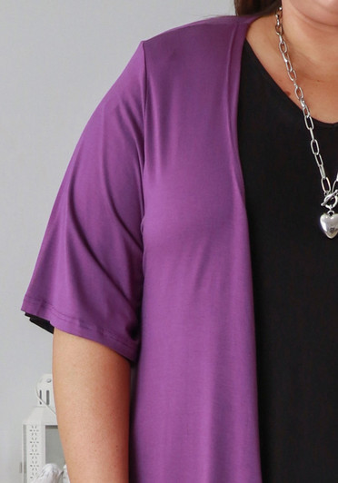 Plus Size Stretch Bolero In Purple