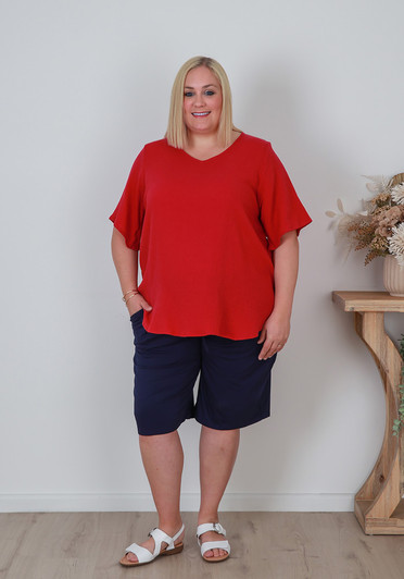 Plus Size Shorts In Navy