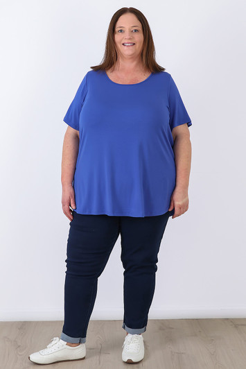 plus size Bamboo Tee In Blue